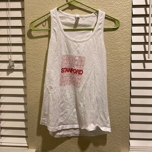 Stanford cut off White Tank Top